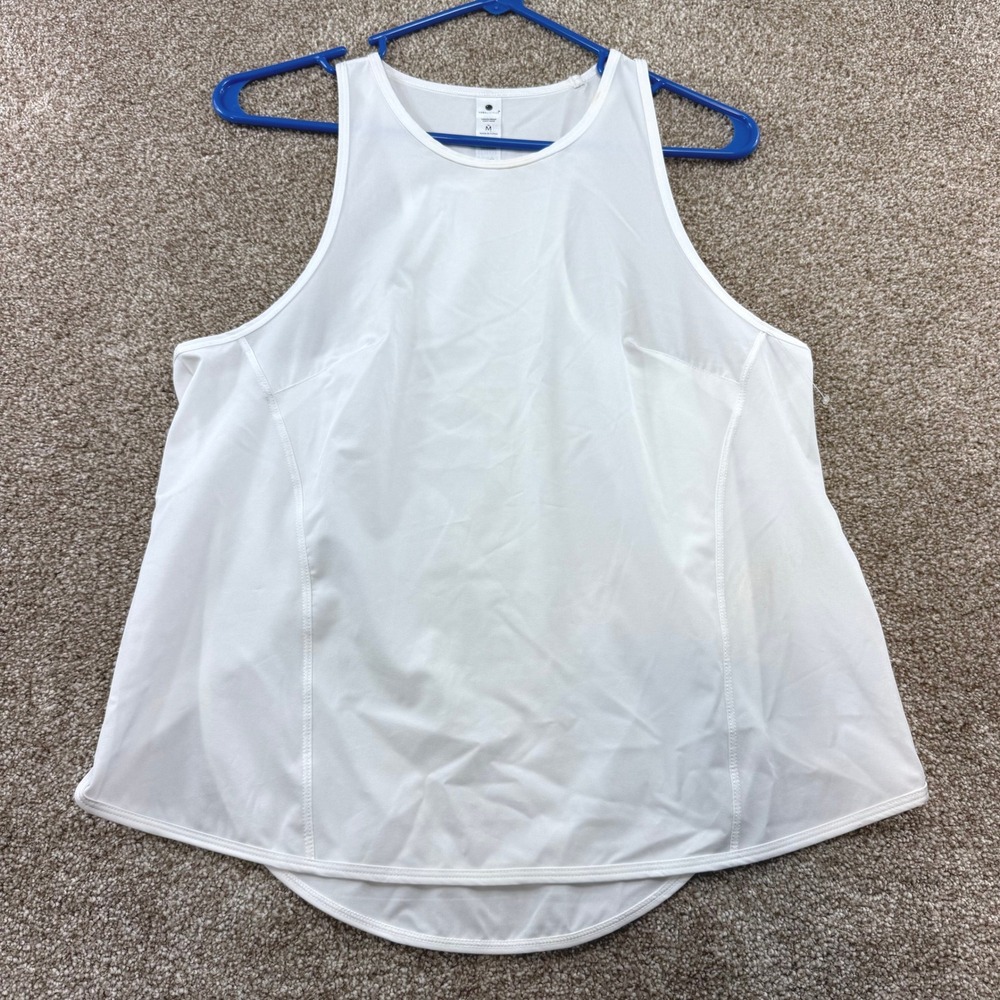 Yogalicious Lightstreme Lucy Tank White Racerback Athletic Top Womens M Yoga